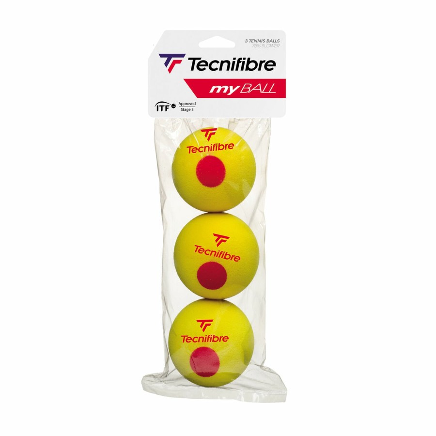 Tecnifibre My Ball : Box Of 3 Tennis Foam Balls | Pelotas Pedagogicas