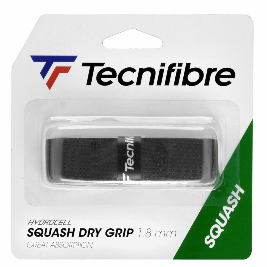 Tecnifibre Squash Dry Grip Black Box Of 12 | Grips