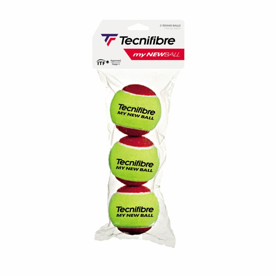 Tecnifibre My New Ball : Box Of 3 Mini Tennis Balls | Pelotas Pedagogicas